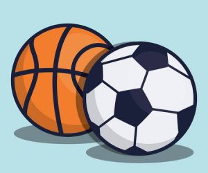 Logos of Basketball and Soccer 